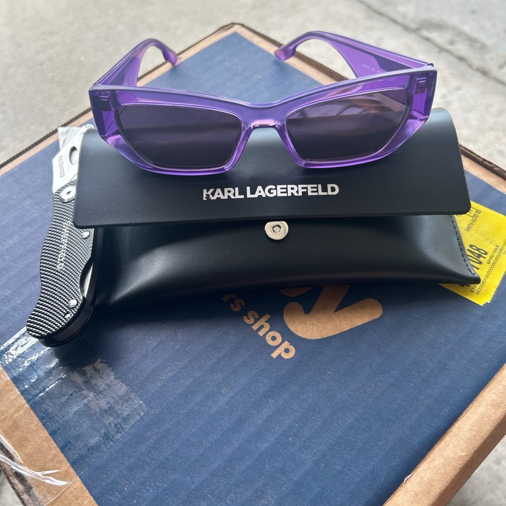Karl Lagerfeld Violet Sunglasses with Black Case